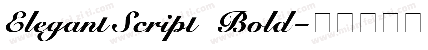 ElegantScript Bold字体转换